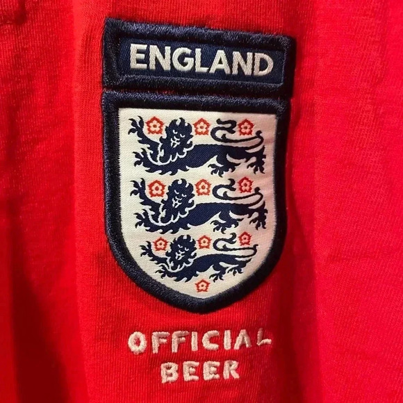 Carlsberg Official Beer England Mens Football Soccer Polo - Picture 4 of 8